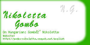 nikoletta gombo business card